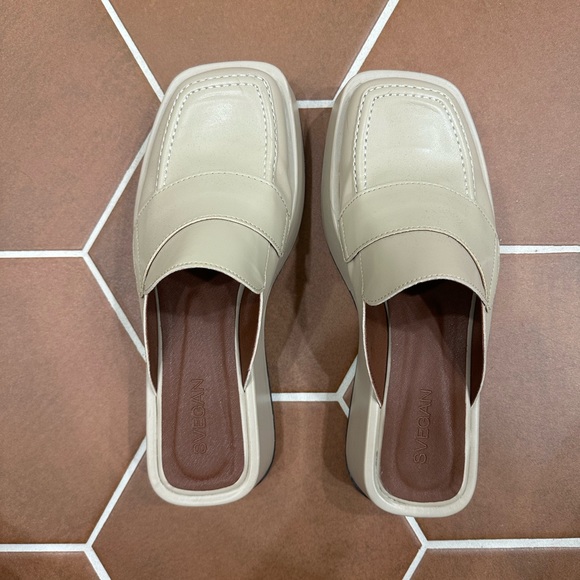 ALOHAS Cream Mules - Picture 4 of 6